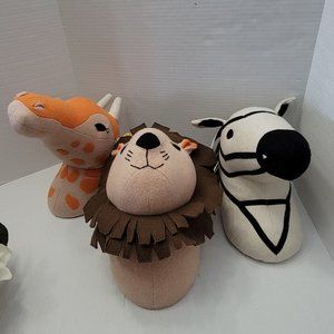 Kid Children Bedroom Wall Art Hang Decoration Plush Lion Zebra Giraffee Animals